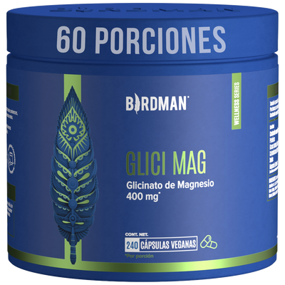 Glicinato de Magnesio - 240 Cápsulas - 60 Porciones