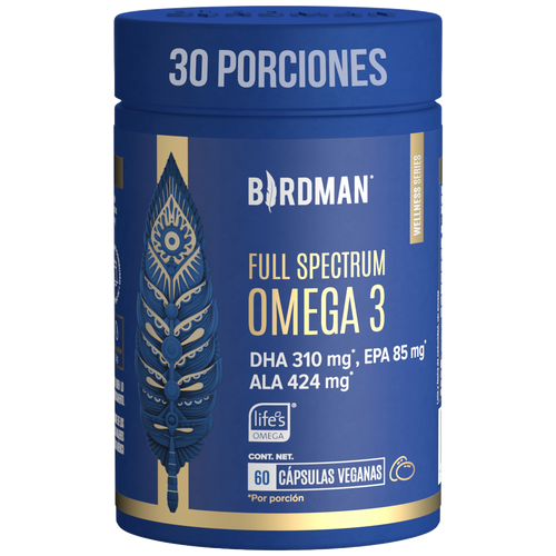 Full Spectrum Omega 3 - DHA 310mg, EPA 85mg & ALA 424mg - 60 Cápsulas