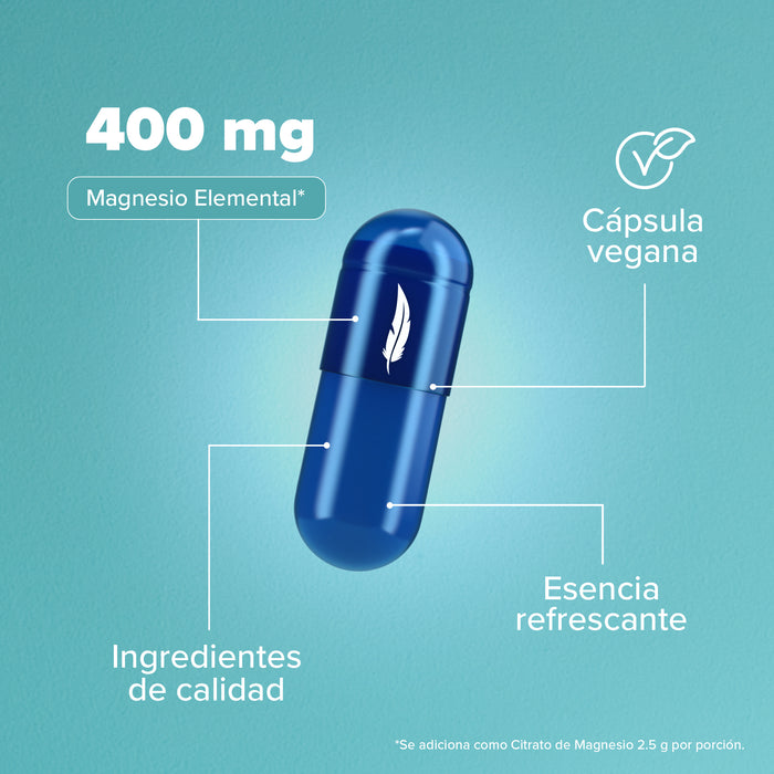 Citrato de Magnesio - 120 Cápsulas - 40 Porciones