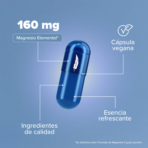 Treonato de Magnesio - 90 Cápsulas - 30 Porciones