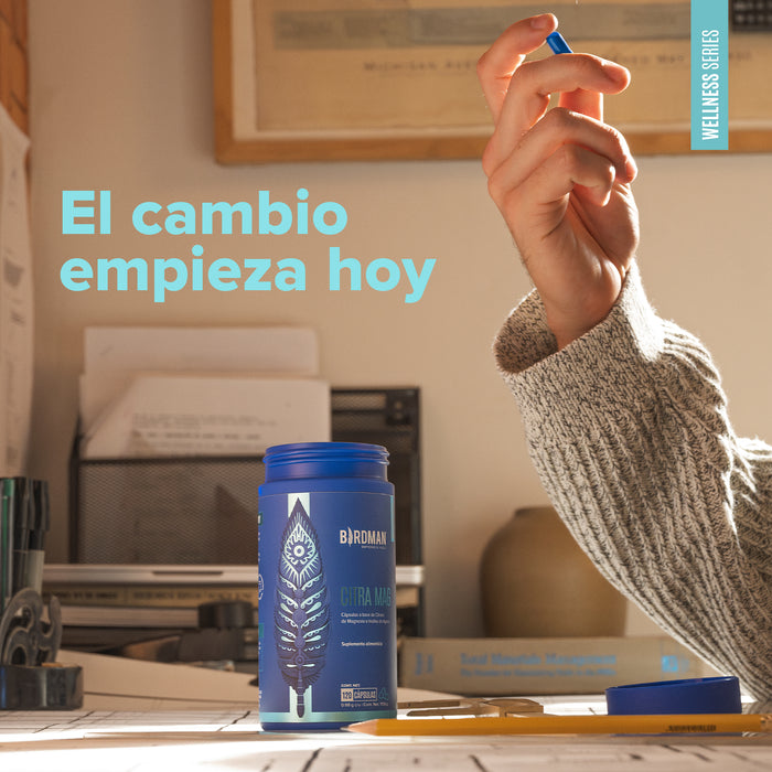 Citrato de Magnesio - 120 Cápsulas - 40 Porciones