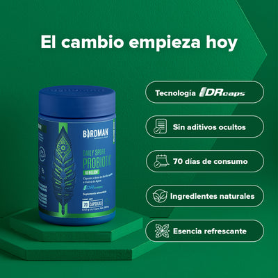 Daily Spore Probiotic - Probióticos con 10 Billones de UFC - 70 Cápsulas - 70 Porciones