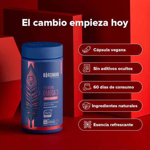 Premium Omega 3 - DHA 620mg & EPA 170mg - 120 Cápsulas