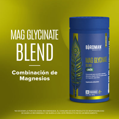 Mag Glycinate Blend - Glicinato y Citrato de Magnesio - Sabor Limón - 30 Porciones