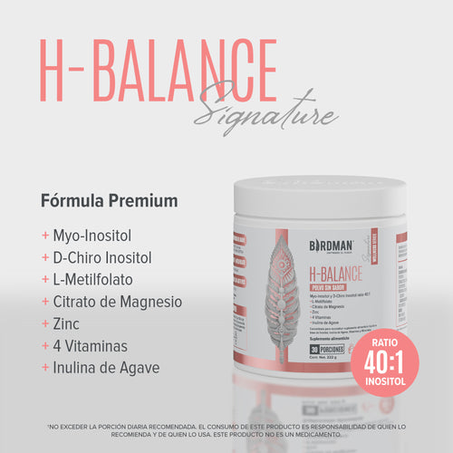 H-Balance - Inositol con Magnesio y Vitaminas - Sin Sabor - 222g