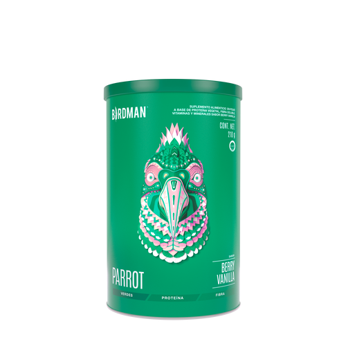 Parrot Greens & Protein - Proteína en Polvo con Verdes & Vitaminas - Berry Vainilla 210 g