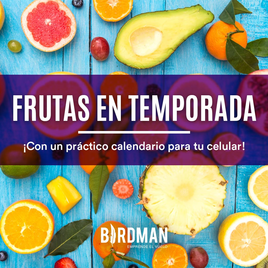 Frutas de Temporada en México Por Mes INFOGRÁFICO | Vida Birdman — Birdman  MX, image size:1080x1080