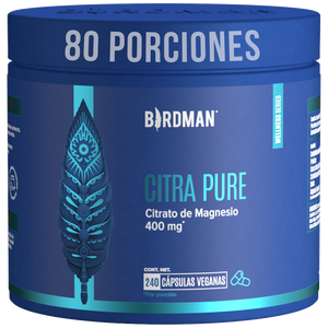 Citrato de Magnesio - 240 Cápsulas - 80 Porciones