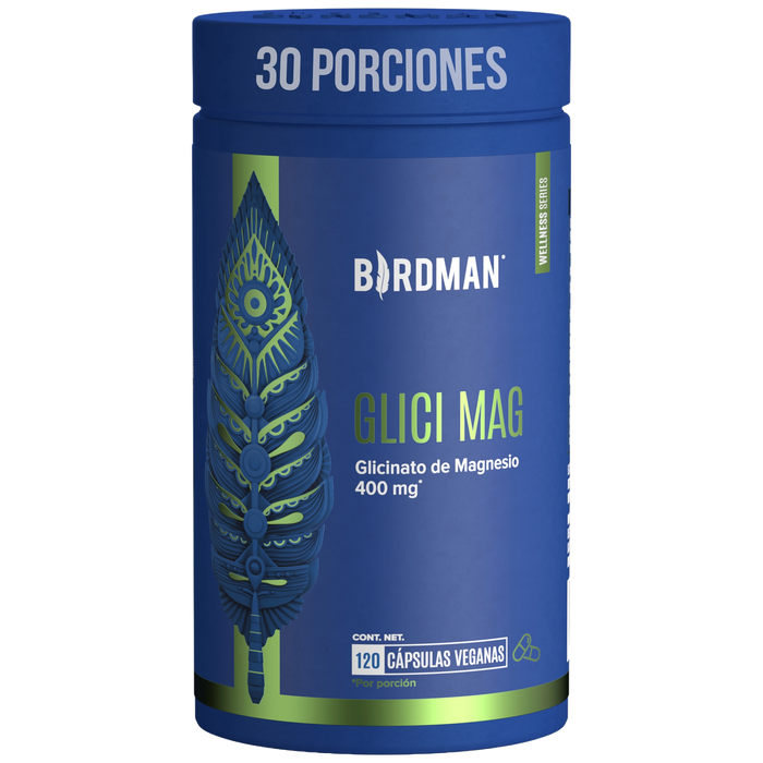 Glicinato de Magnesio - 120  Cápsulas - 30 Porciones