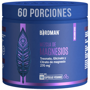 Mag Trifecta 3 en 1: Citrato, Glicinato y Treonato de Magnesio - 180 Cápsulas - 60 Porciones