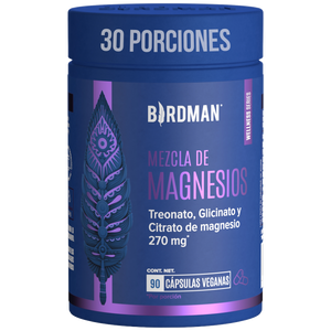Mag Trifecta 3 en 1: Citrato, Glicinato y Treonato de Magnesio - 90 Cápsulas - 30 Porciones