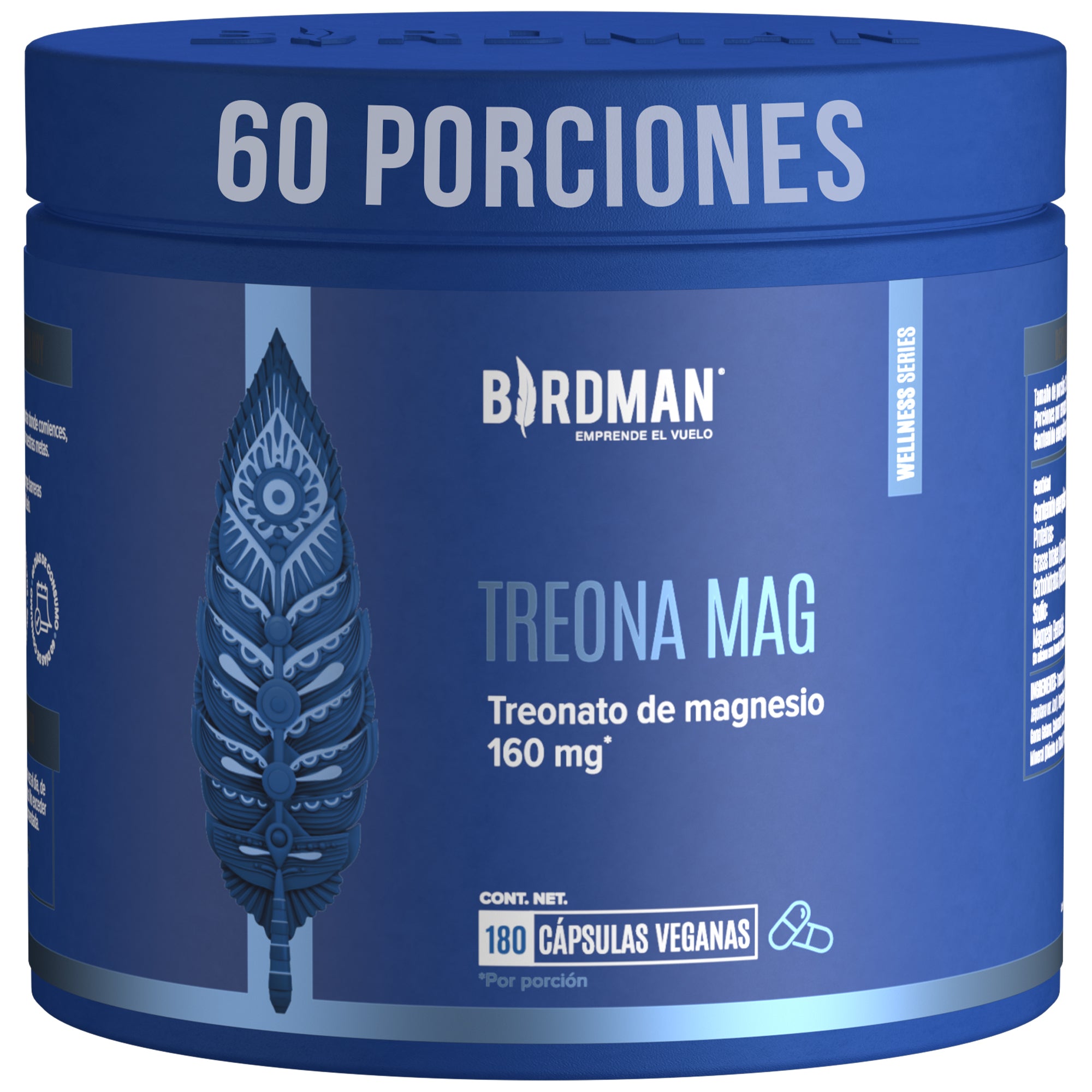 Treonato de Magnesio - 180 Cápsulas - 60 Porciones