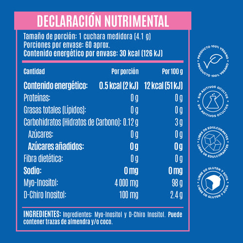 Myo & D-Chiro Inositol en Polvo - 246 g