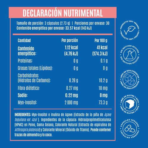 Myo-Inositol - 90 Cápsulas - 30 Porciones