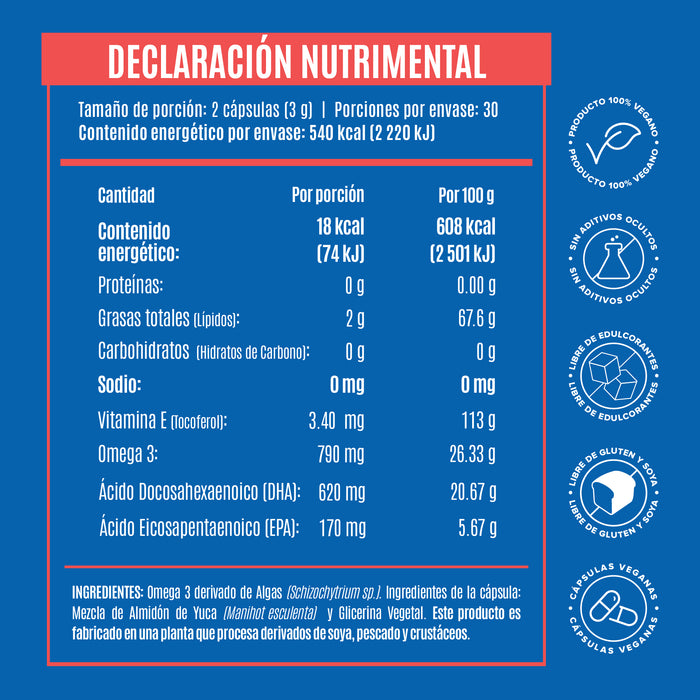 Premium Omega 3 - 60 Cápsulas - 30 Porciones