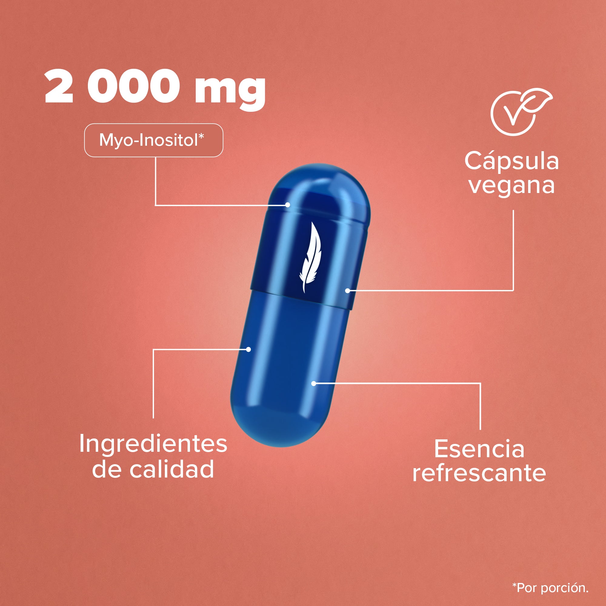 Myo-Inositol - 180 Cápsulas - 60 Porciones