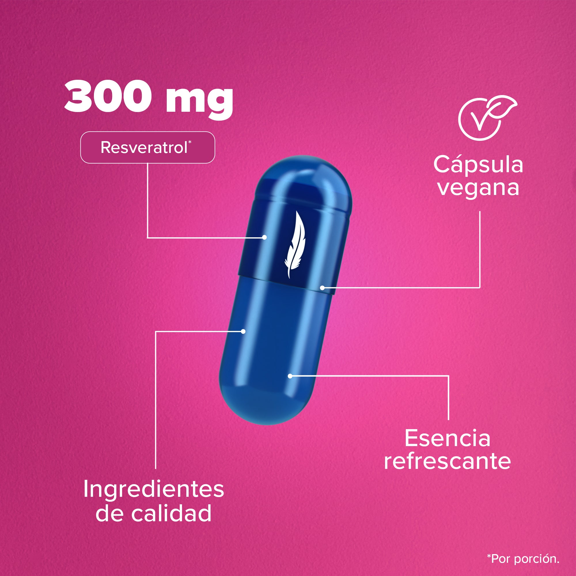 Resveratrol - 90 Cápsulas - 90 Porciones