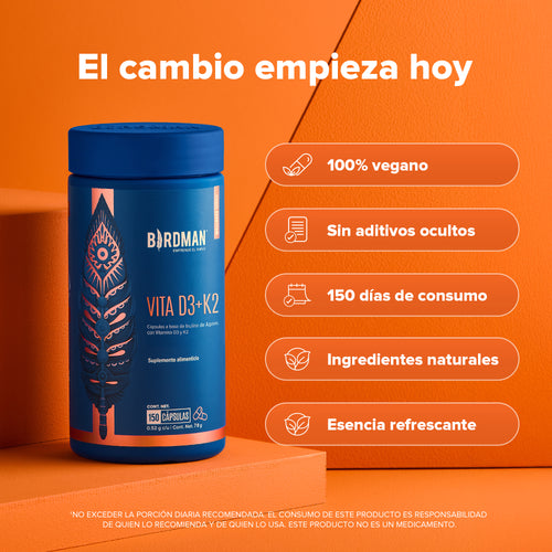 Vitamina D3 + K2 - 150 Porciones
