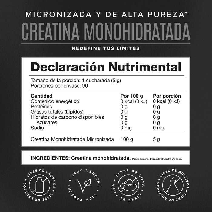 Creatina Monohidratada 450 g - 90 Servicios