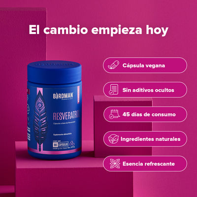 Resveratrol -  45 Cápsulas - 45 Porciones
