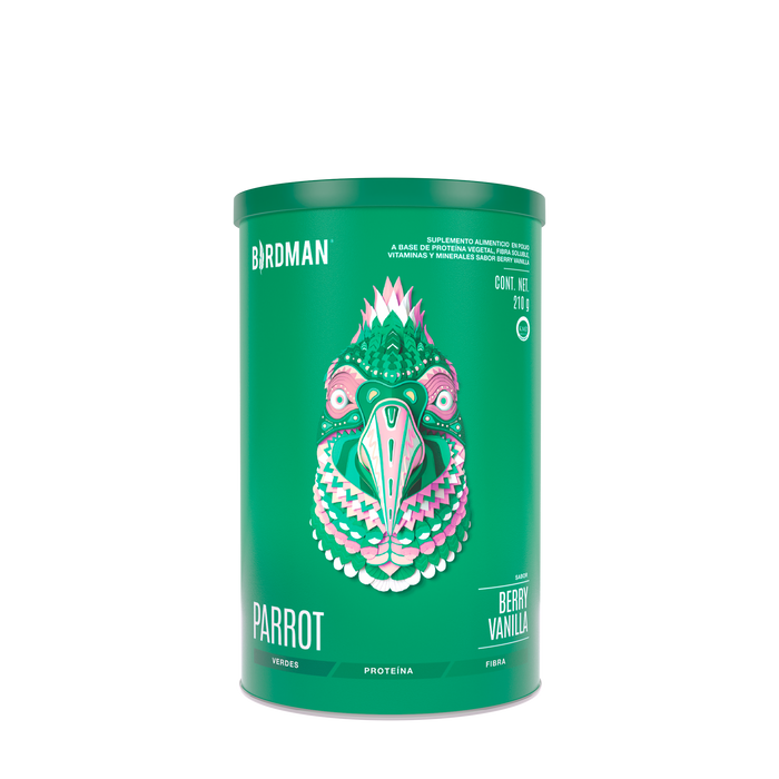 Parrot Greens & Protein Berry Vainilla 210 g - 7 Servicios