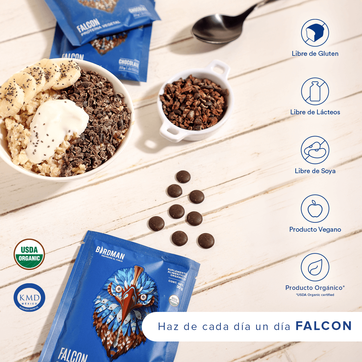 Falcon Protein Fresa 12 Pack Sobres