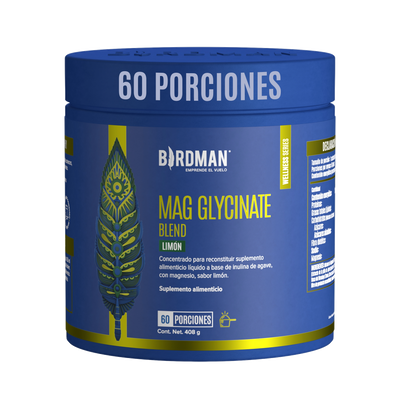 Mag Glycinate Blend - Glicinato y Citrato de Magnesio en Polvo - Sabor Limón - 60 Porciones