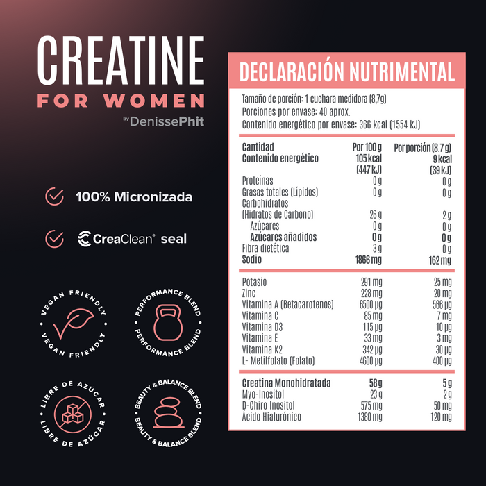 Creatine for Women - Sabor Pink Lemonade - 40 Porciones