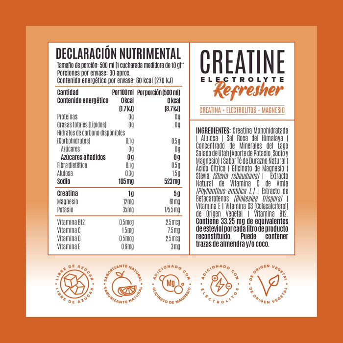 Creatine Electrolyte Refresher - Golden Peach - 30 Porciones