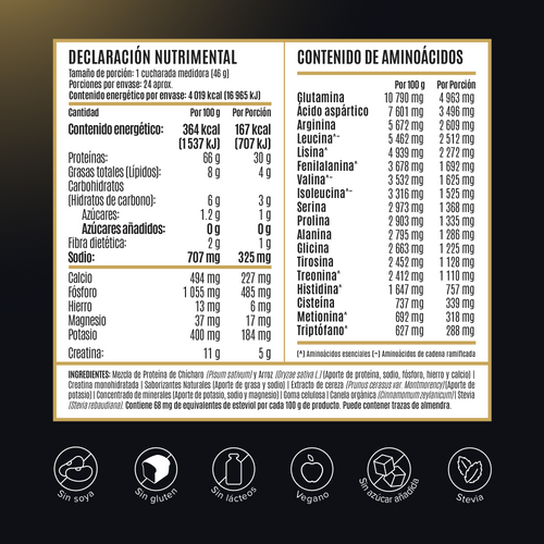 Falcon Performance Proteína en Polvo con Creatina & BCAAs - Golden Vanilla 1.14 kg