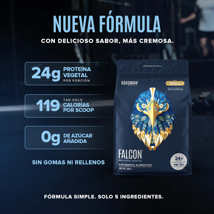 Falcon Protein: Proteína Vegana en Polvo - Vainilla 1.8 kg