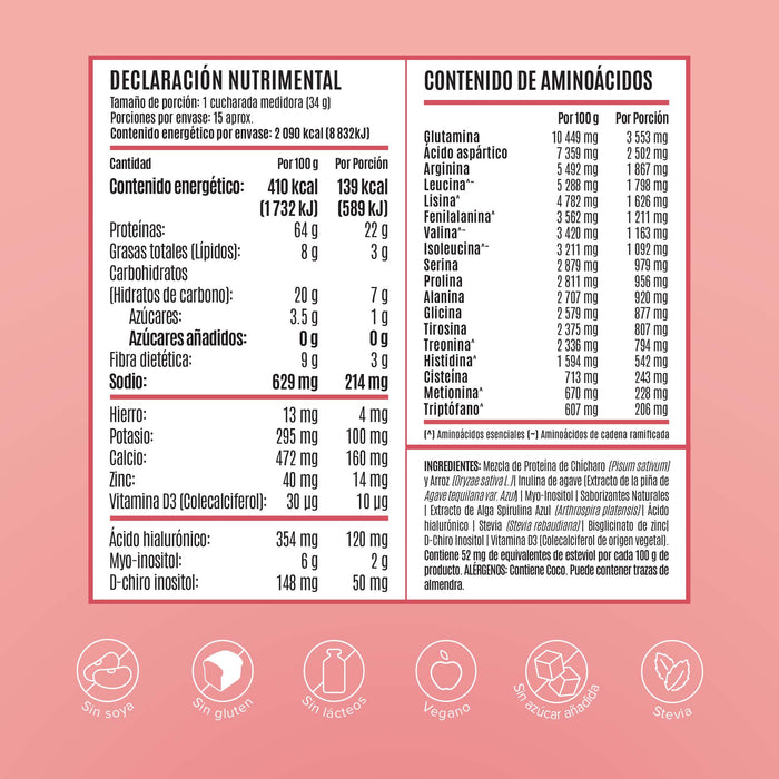 Fitmingo Protein Proteína en Polvo con Inositol & Vitaminas - Blueberry 510 g
