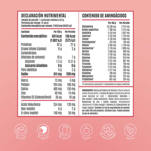 Fitmingo Protein Proteína en Polvo con Inositol & Vitaminas - Vainilla 510 g