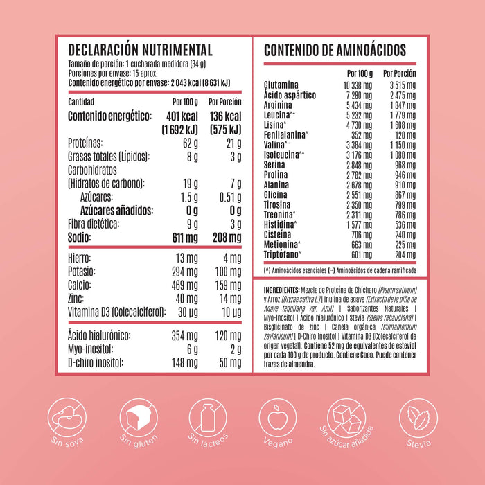Fitmingo Protein Proteína en Polvo con Inositol & Vitaminas - Vainilla 510 g