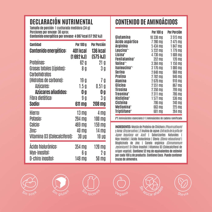 Fitmingo Protein Proteína en Polvo con Inositol & Vitaminas - Vainilla 1.02 kg
