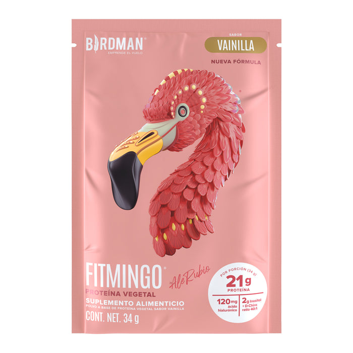 Fitmingo Protein Proteína en Polvo con Inositol & Vitaminas - Vainilla 10 pack sobres