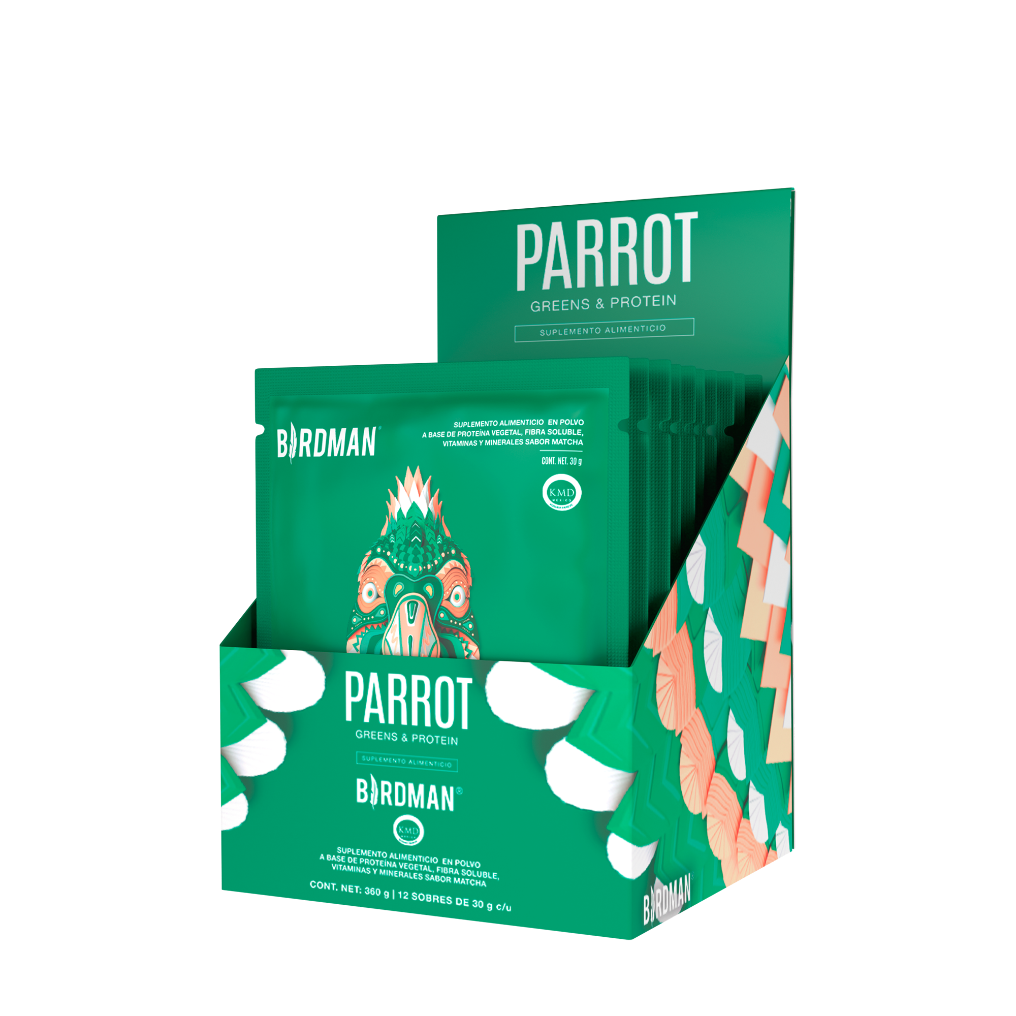 Parrot Greens & Protein Matcha 12 Pack Sobres