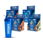Travel Pack - 4pk Falcon Protein (48 Sobres) + Shaker bundle